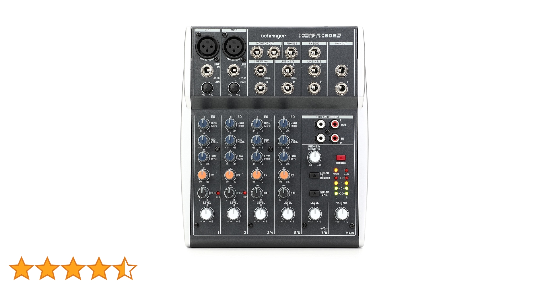 美品　Behringer アナログミキサー 8チャンネル XENYX 802 Amazon | Behringer ベリンガー 8入力・2モノ+ステレオ出力